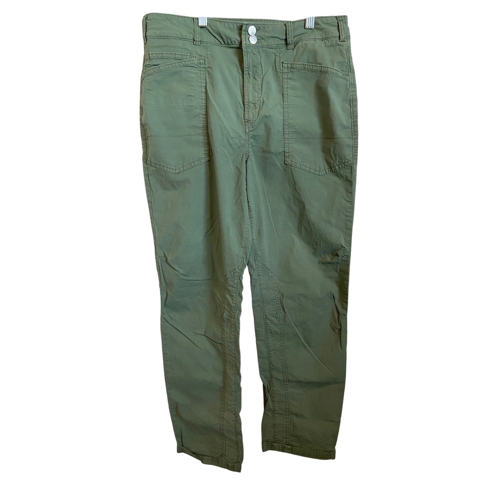 Anthropologie PILCRO Womens Size 31 Olive Green Utility Cargo Pants High Rise
